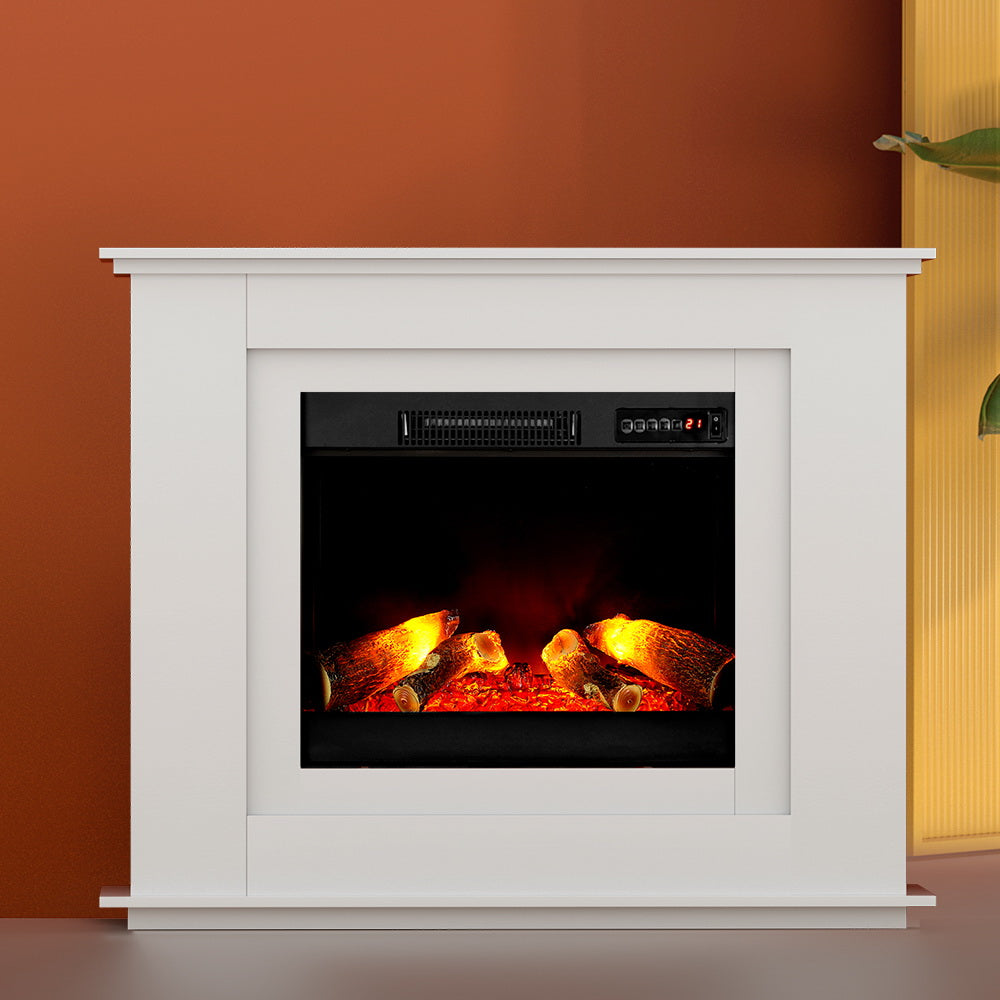 Electric Fireplace Fire Heater 2000W White