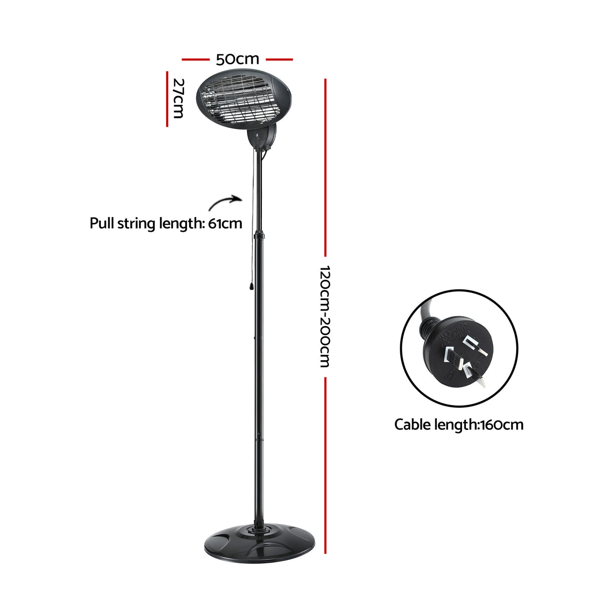 Electric Patio Heater 2000W