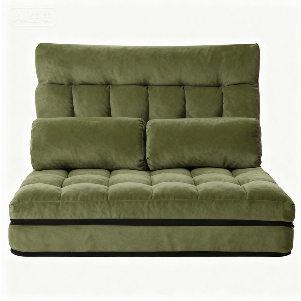 ArtissLounge Sofa Bed 2 seater Green Fabric