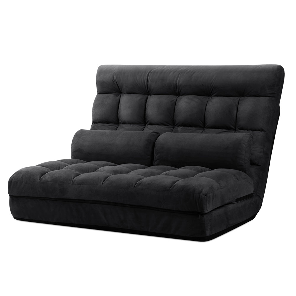 Lounge Sofa Bed Charcoal
