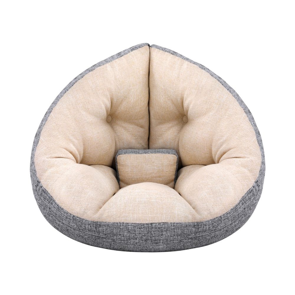 Artiss Floor Lounge Sofa Bed Chair Foldable Washable Beige