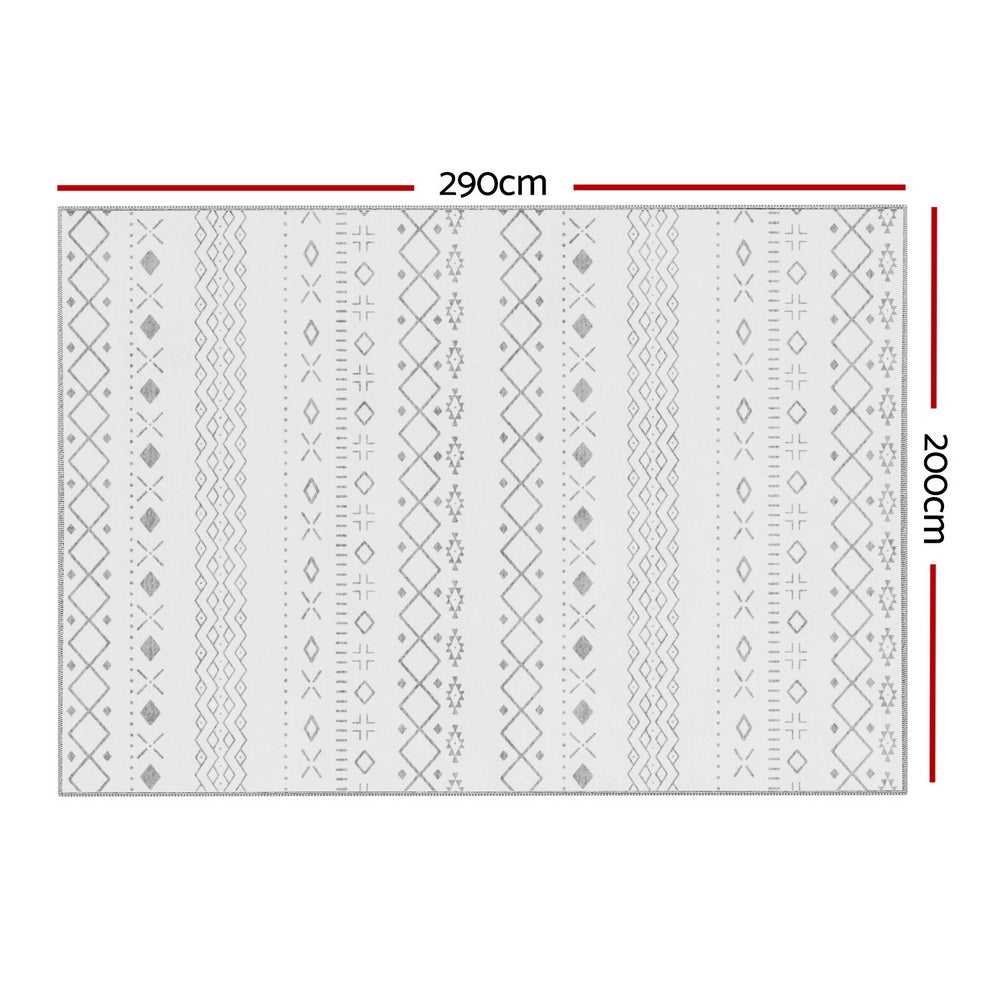 Artiss Rug 200x290cm Area Rug Washable Mat Large Carpet Soft Short Pile Una