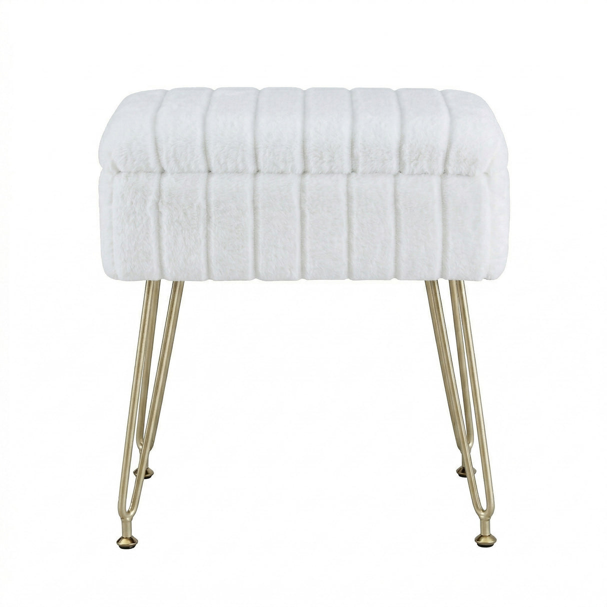 Artiss Storage Ottoman Vanity Foot Stool White