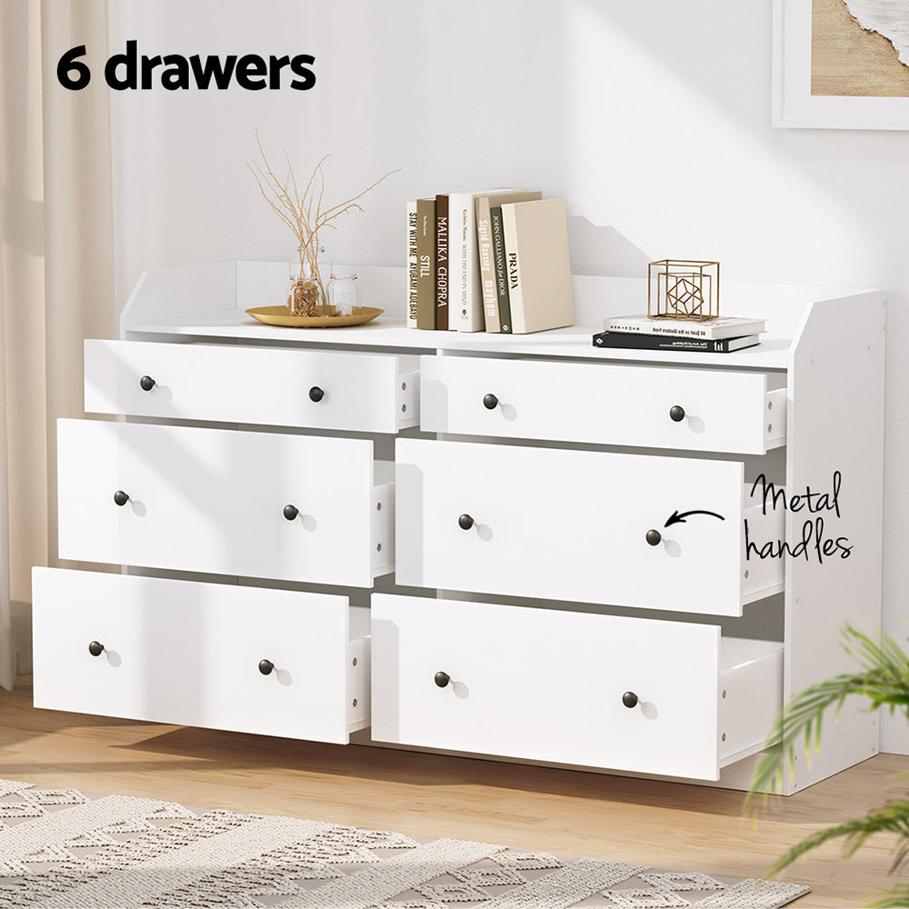 White 6 Chest of Drawers - PETE White