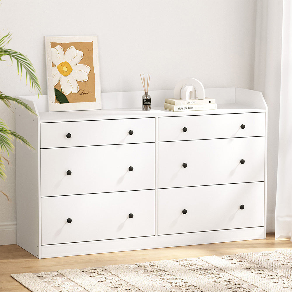 White 6 Chest of Drawers - PETE White