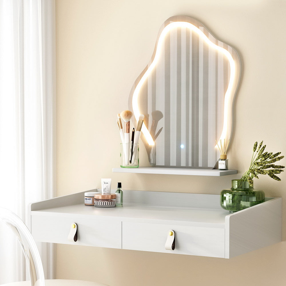 Aria Dressing Table Floating LED White Daphne