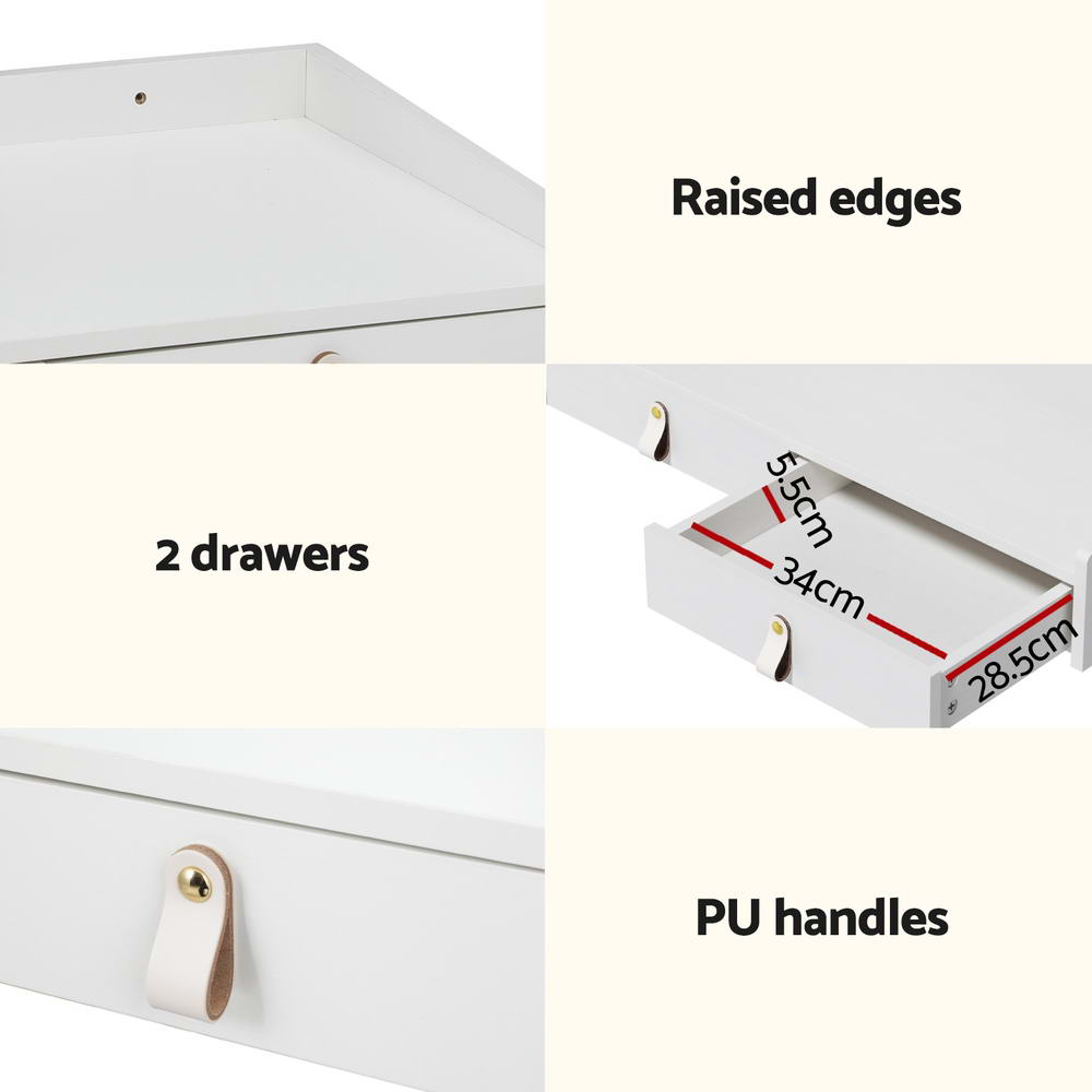 Aria Dressing Table Floating LED White Daphne