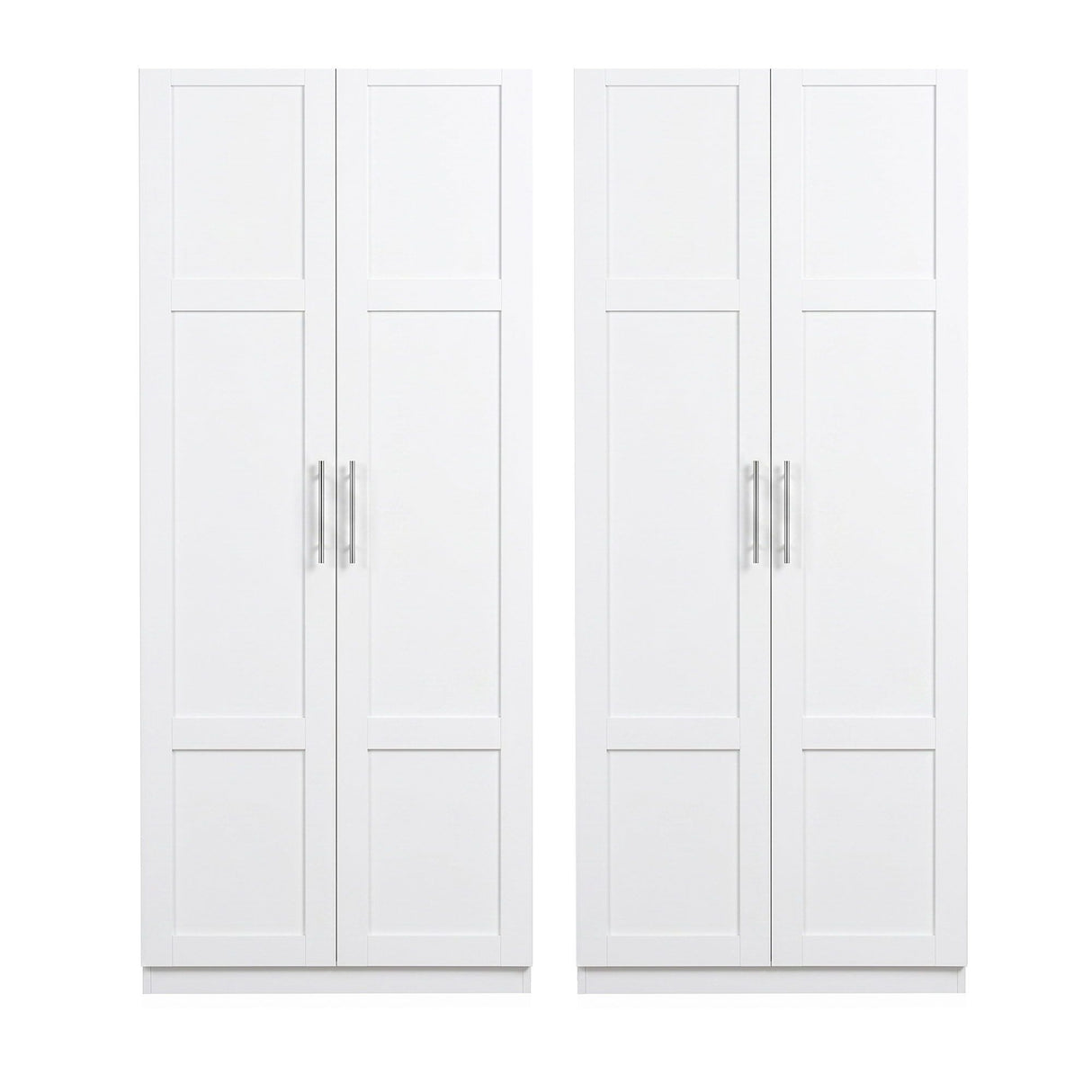 Artiss 2x Buffet Sideboard Cabinet Pantry Hutch Kitchen Storage Organiser White