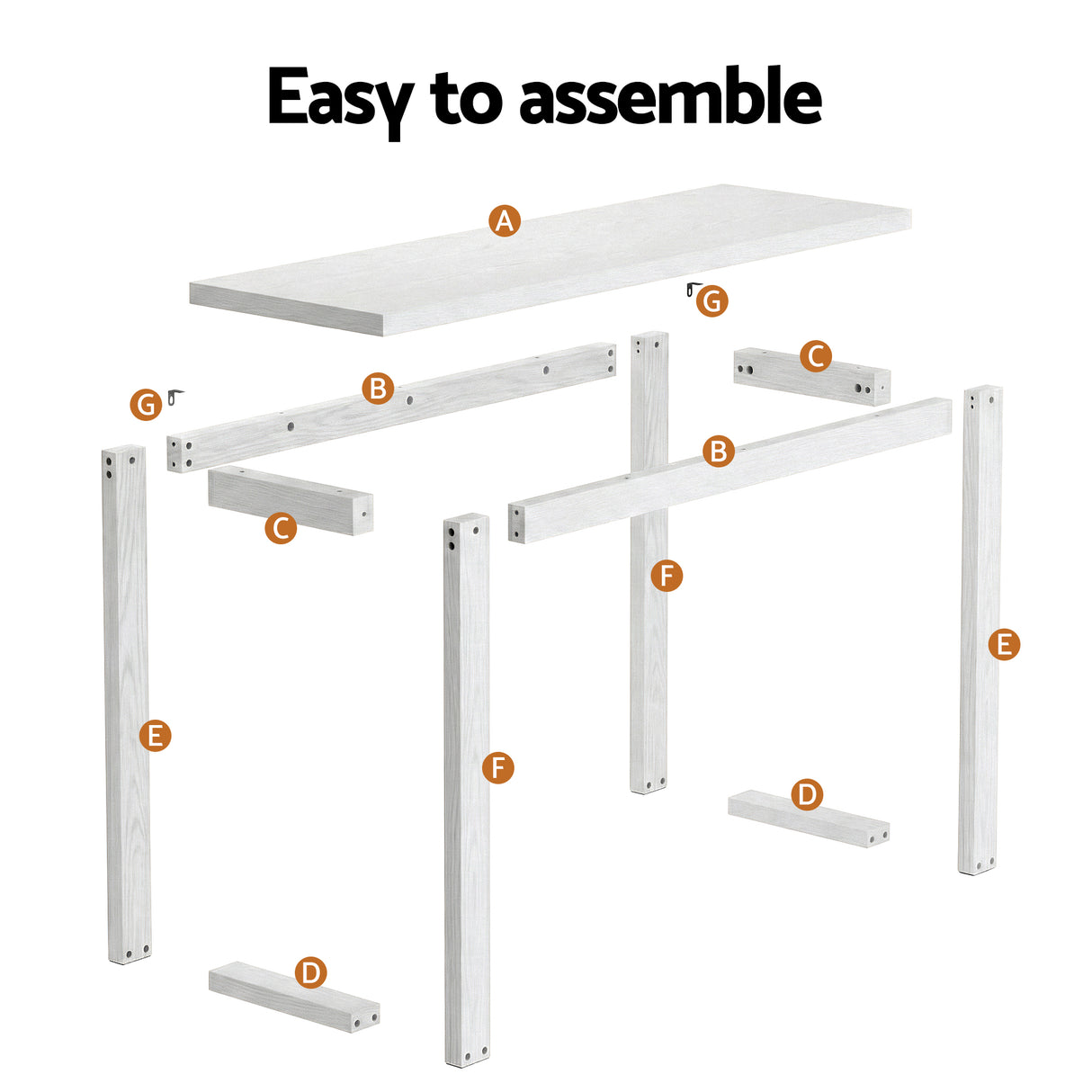 Artiss Console Table 110CM White