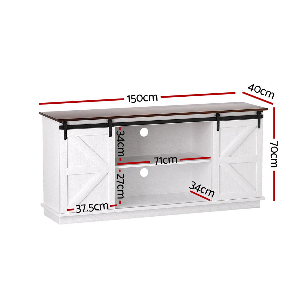 Artiss Buffet Sideboard Storage Cabinet Kitchen Cupboard Sliding Doors White