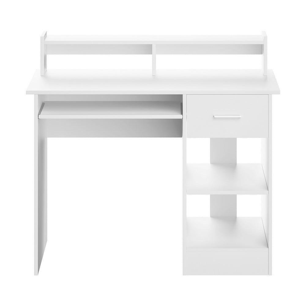 Office Computer Desk with Storage White