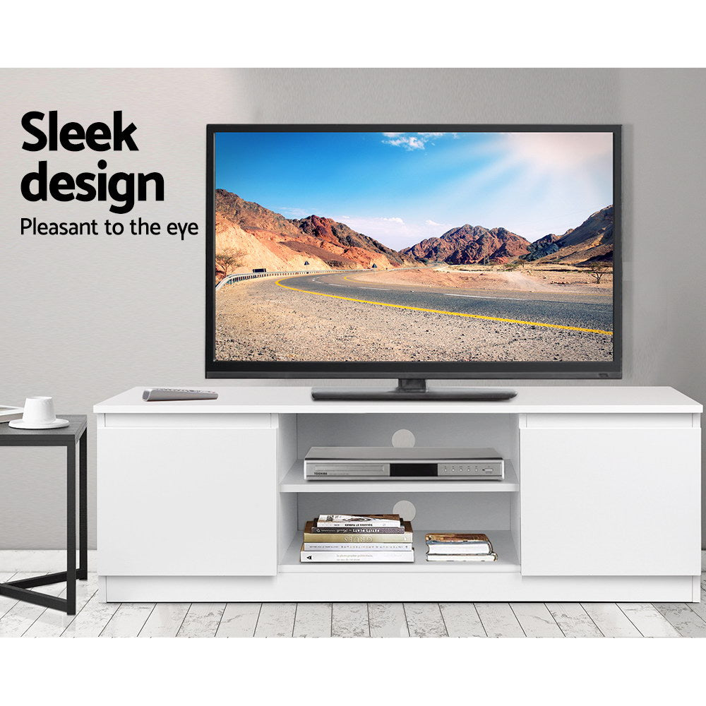 TV Cabinet Entertainment Unit 120cm White Anita