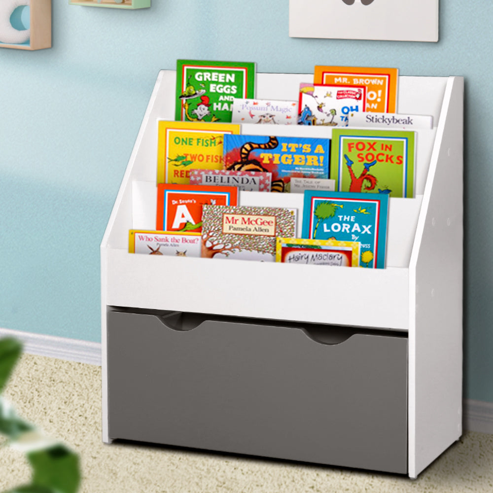 Ember 3 Tiers Kids Bookshelf Magazine Rack Children Bookcase Organiser Storage