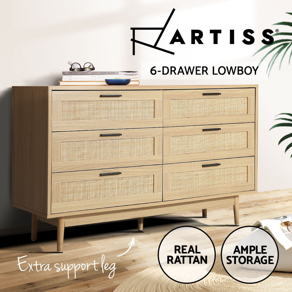6 Chest of Drawers - BRIONY Oak