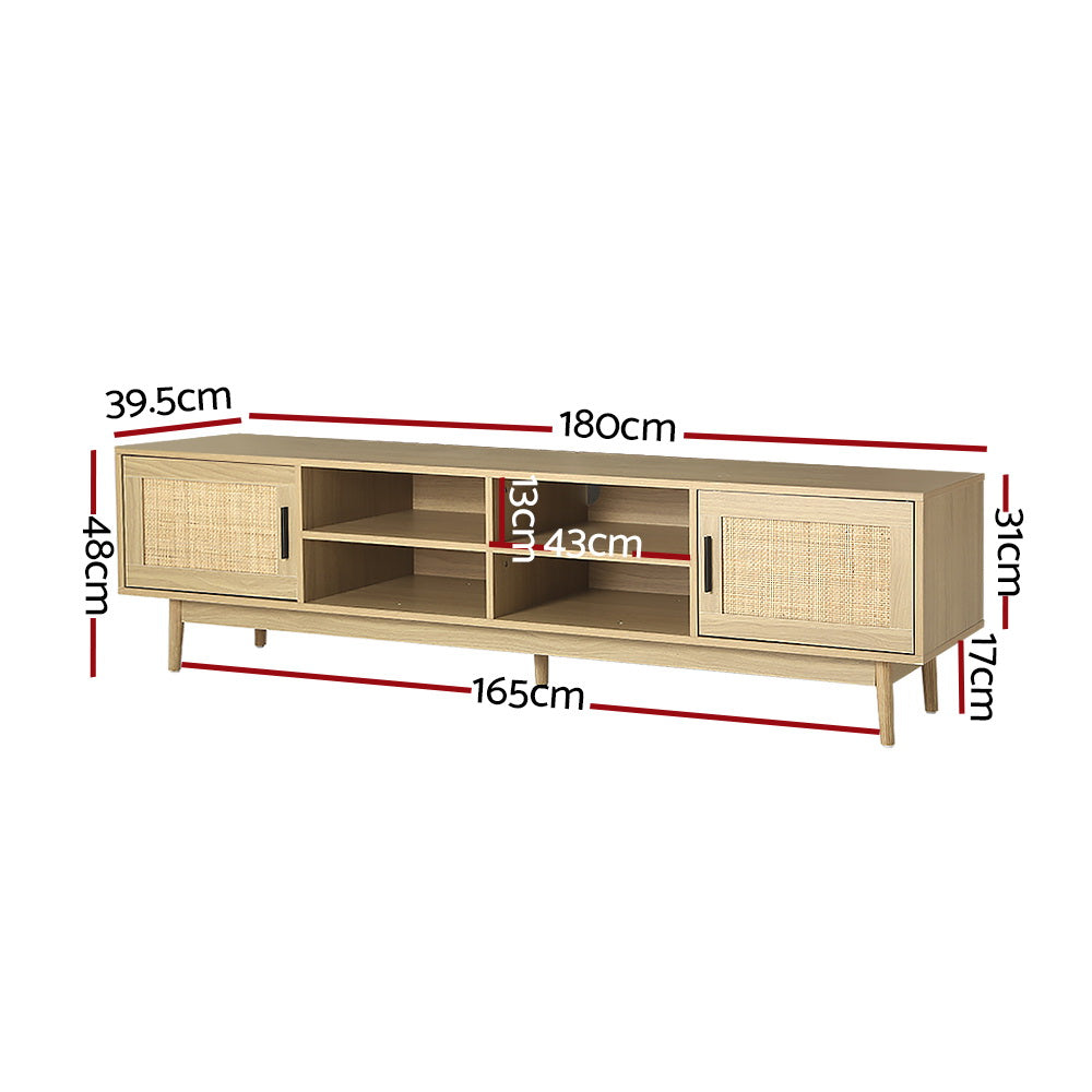 Ember TV Cabinet Entertainment Unit 180cm Rattan Cole