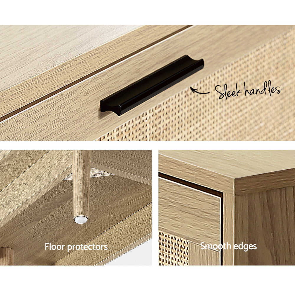 Ember TV Cabinet Entertainment Unit 180cm Rattan Cole