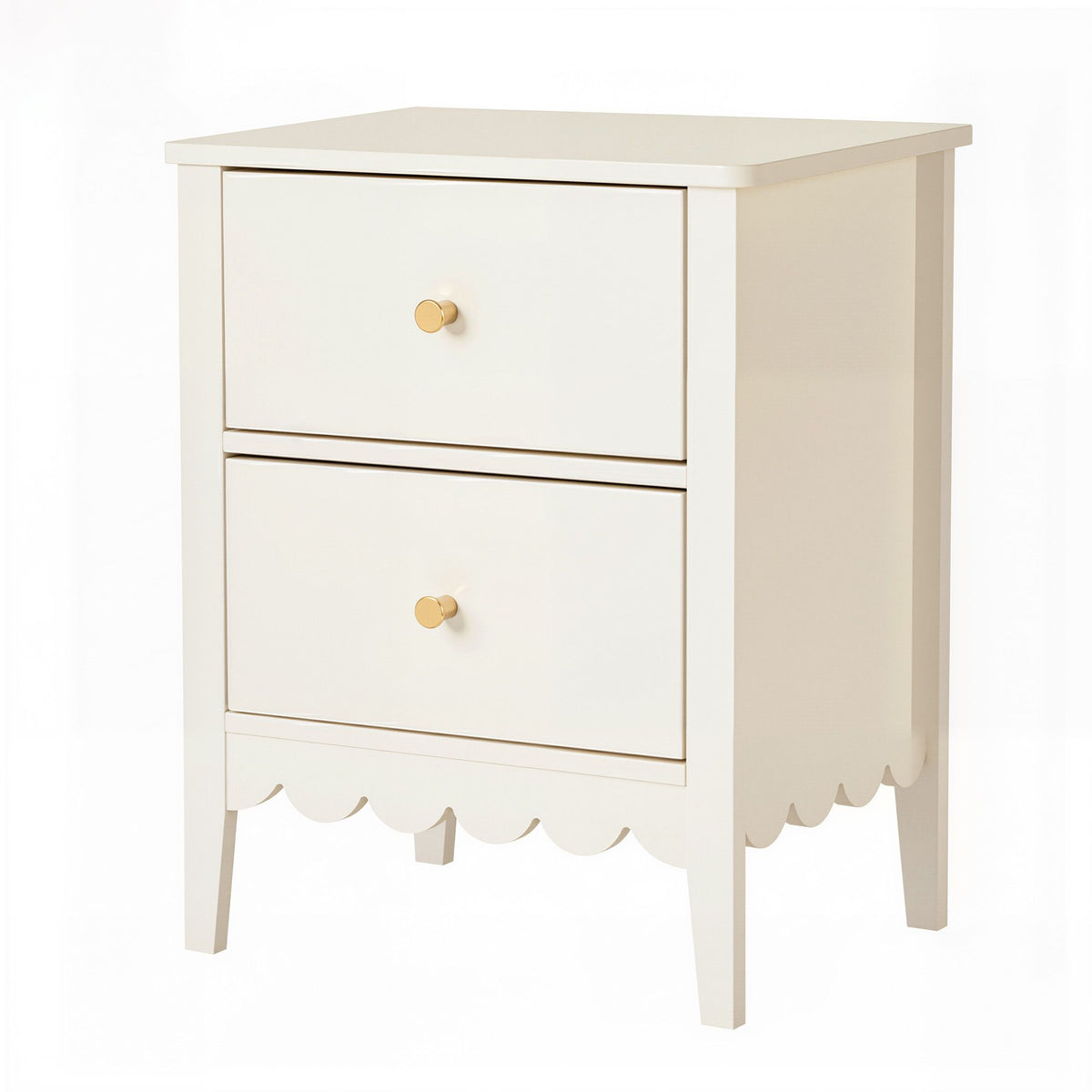 Artiss Bedside Table 2 Drawers Bedroom Storage Nightstand Beige