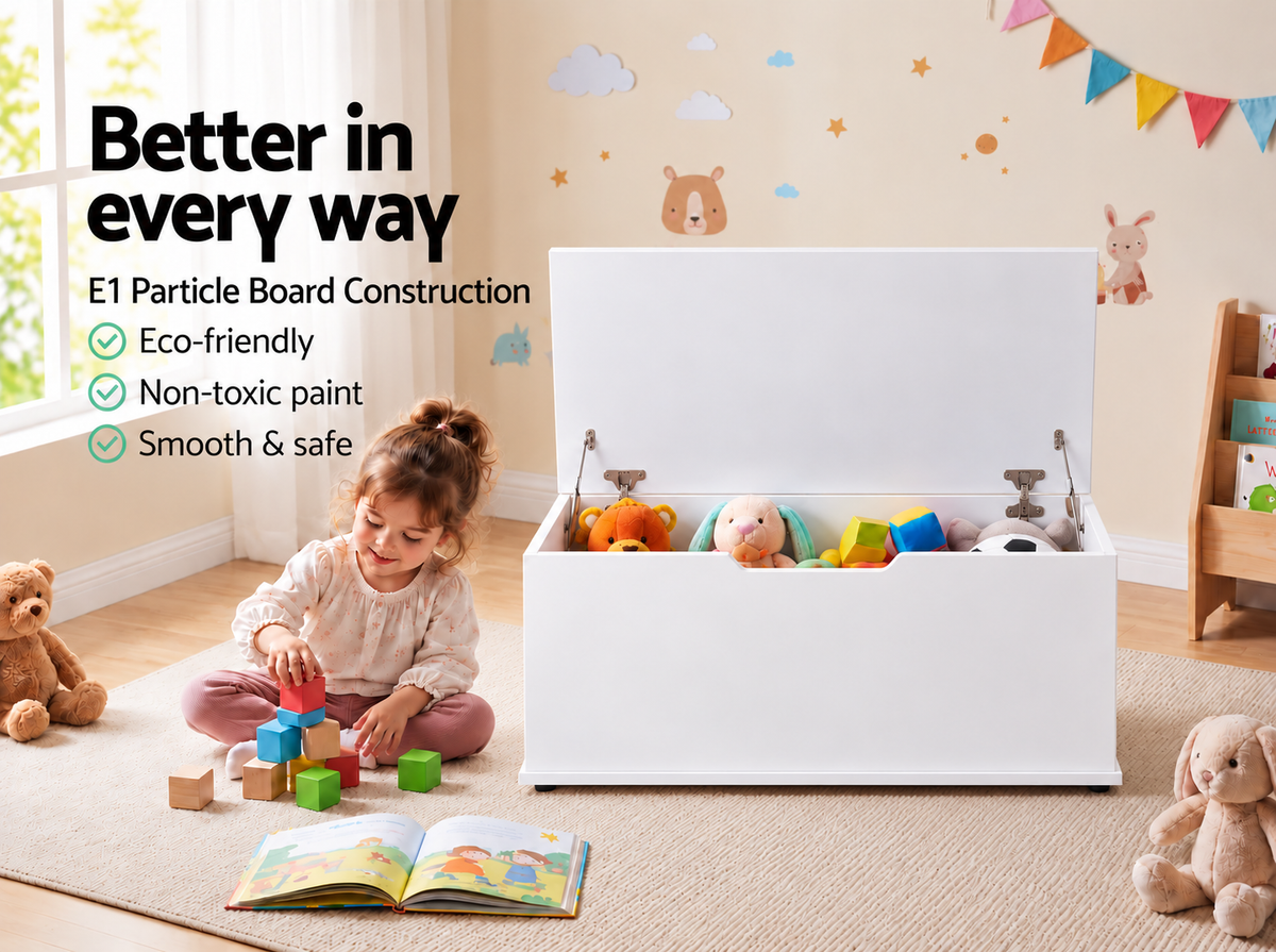 Keezi Kids Toy Box Chest Children Container Storage Clothes Organiser Cabinet