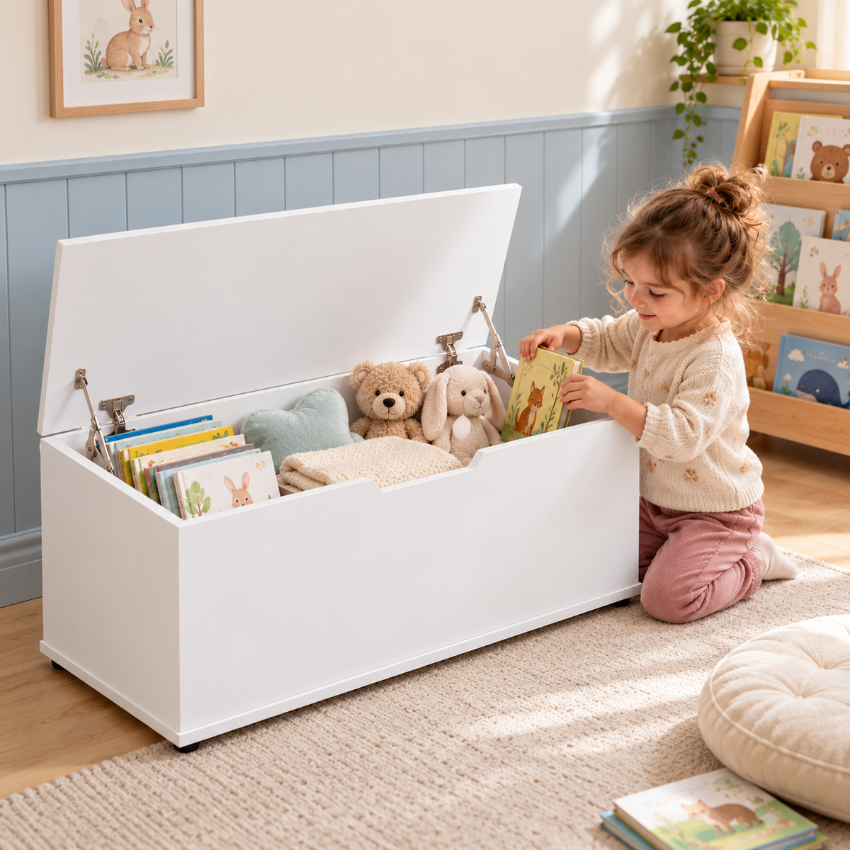 Keezi Kids Toy Box Chest Children Container Storage Clothes Organiser Cabinet
