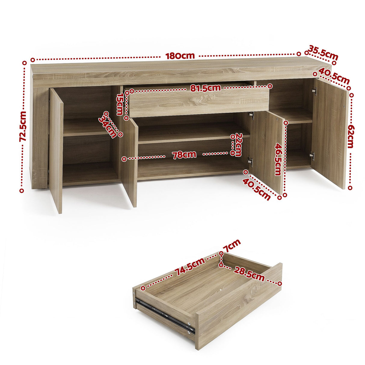 Oak Buffet Sideboard