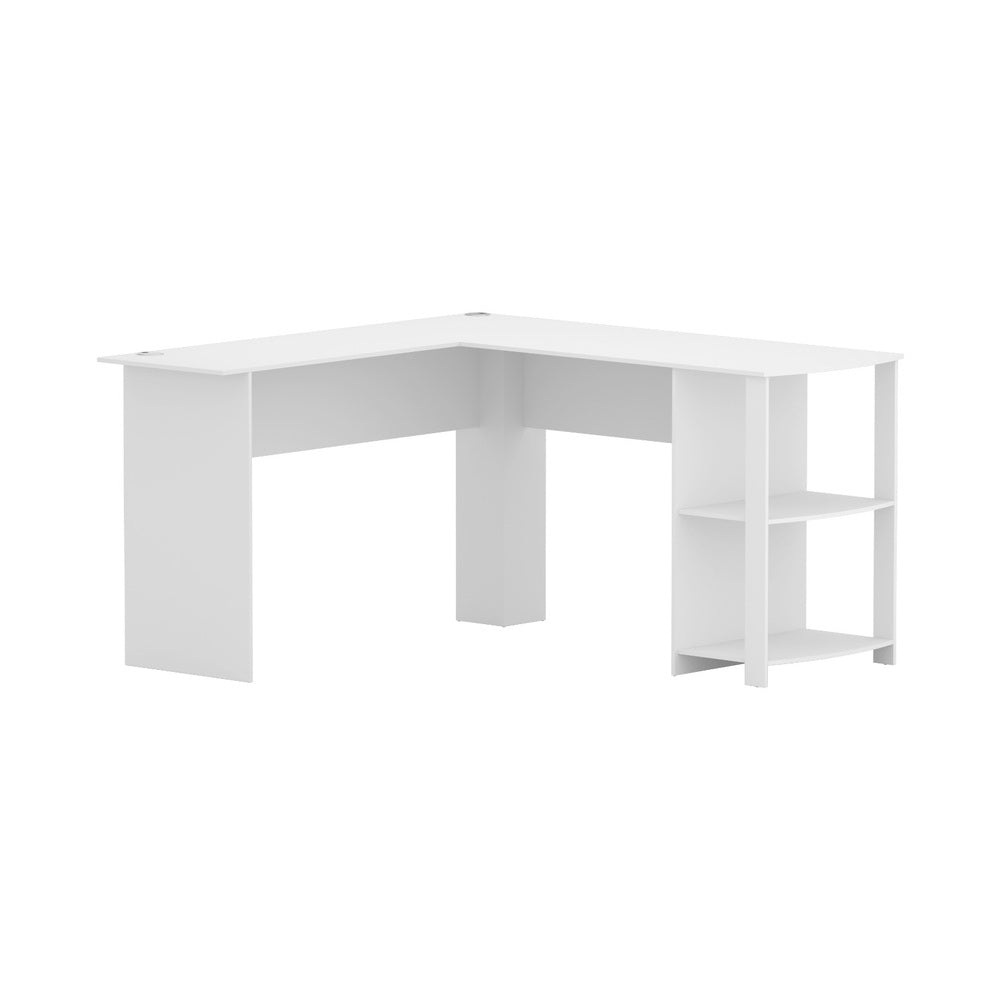 Computer Desk Shelf L-Shape White