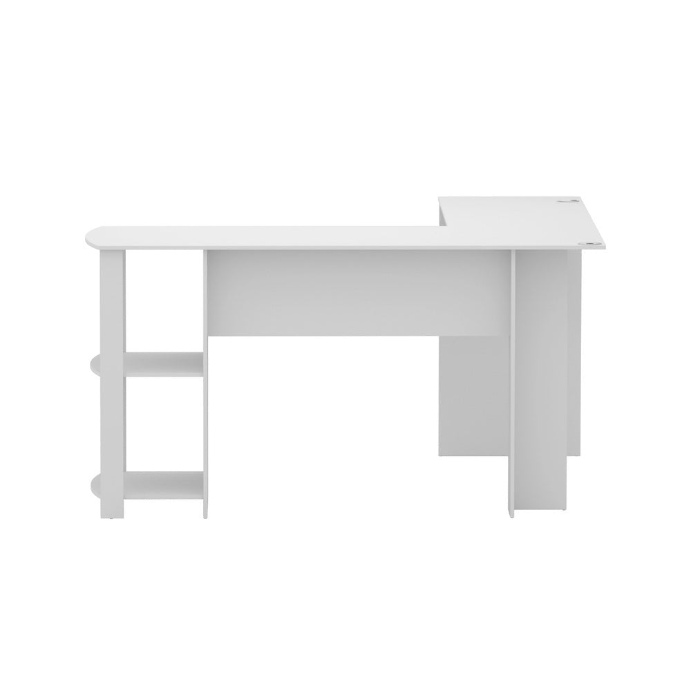Computer Desk Shelf L-Shape White
