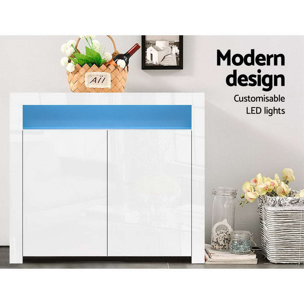 White LED Sideboard