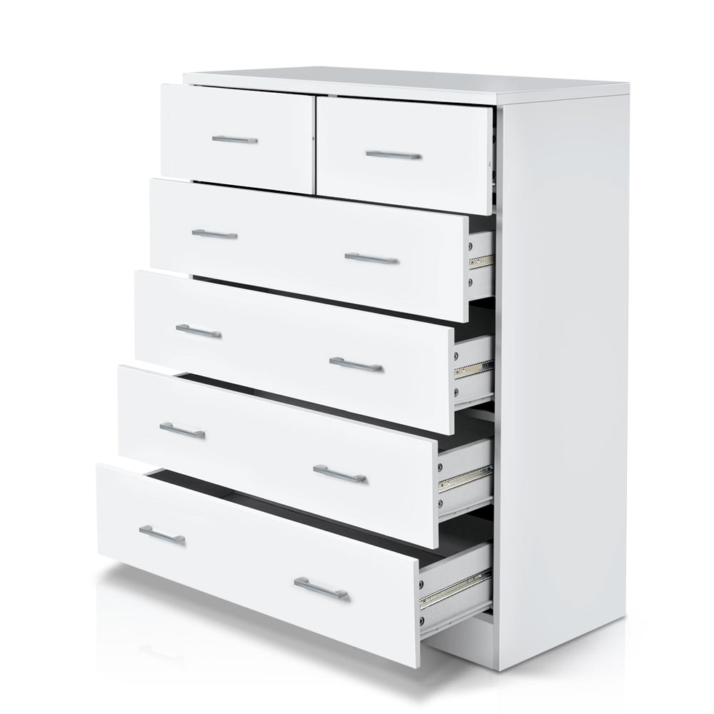 White Tall Boy Drawers