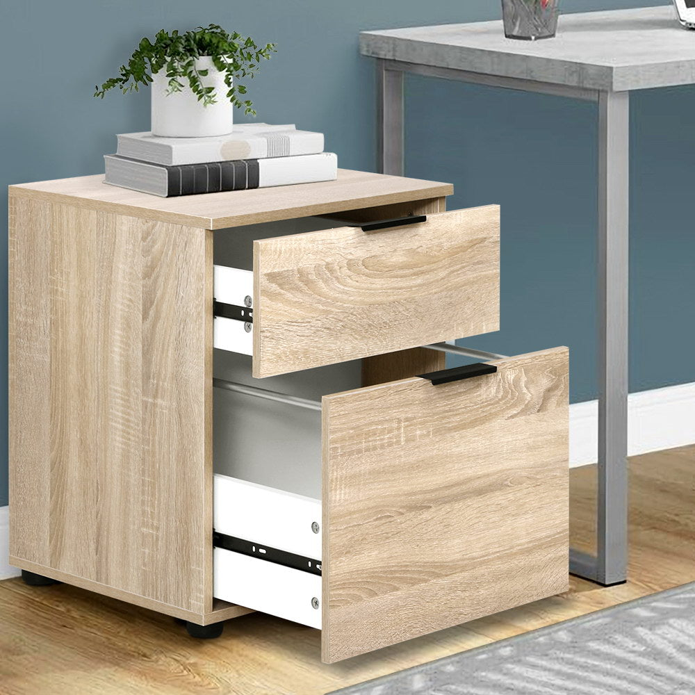Filing Cabinet Wood Melamine Metal Handles