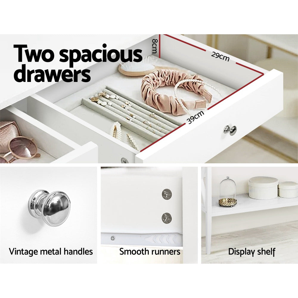 White Café Hall Table