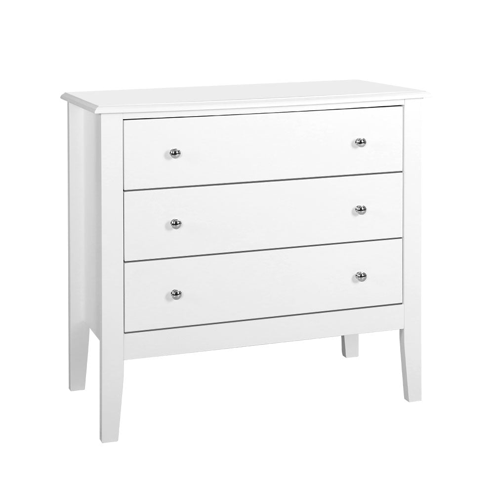 white 3 drawers chest of drawers