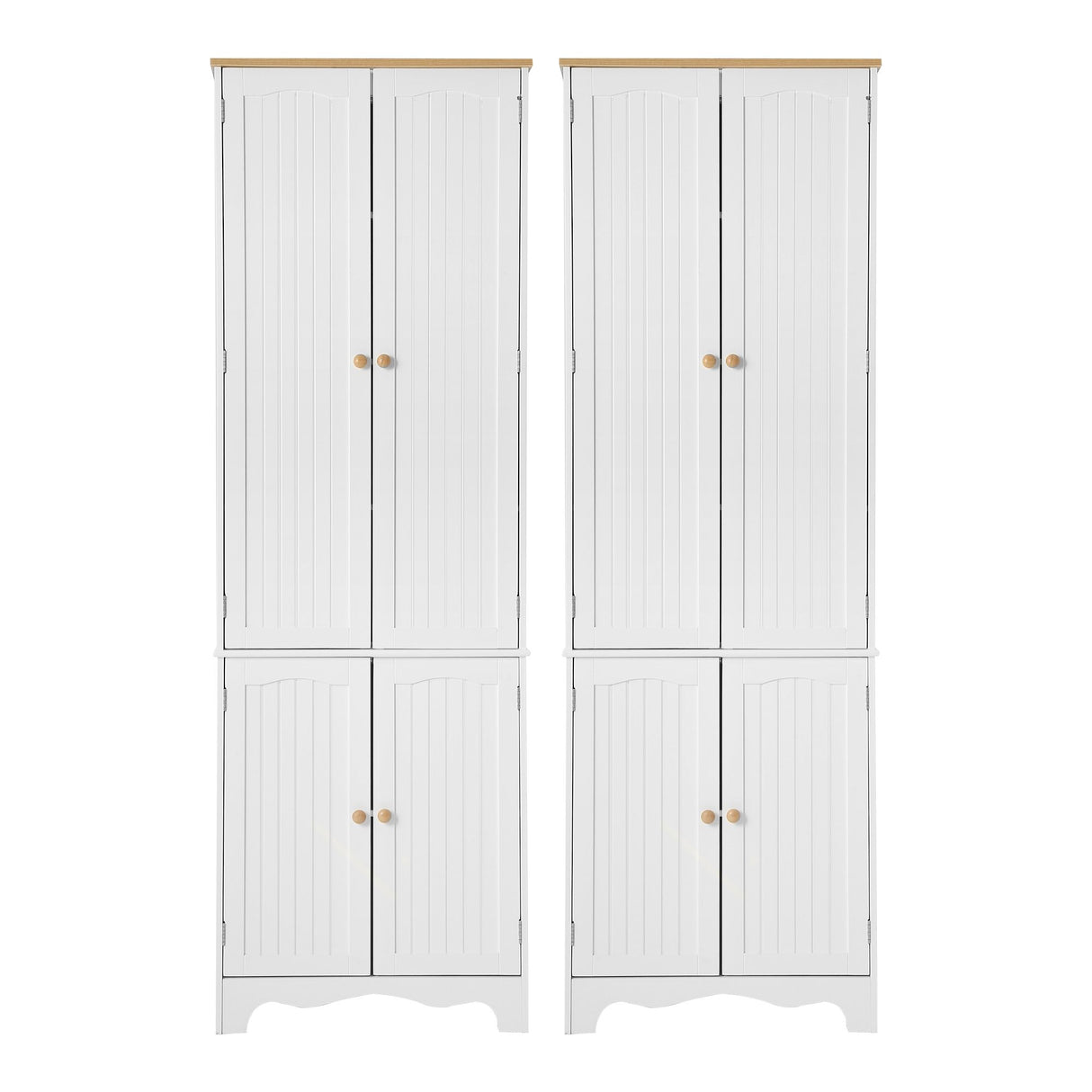 Artiss 2x Buffet Sideboard Pantry Cabinet Cupboard 6-Tiers Storage Shelves BERNE