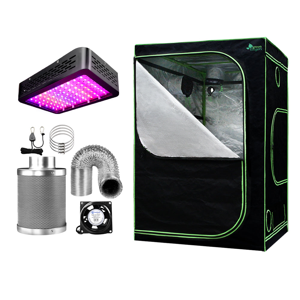 Green Fingers Grow Tent Light Kit 150x150x200CM 1000W LED 4" Vent Fan,Green Fingers Grow Tent Light Kit LED 1000W Full Spectrum 4" Vent 150x150x200CM