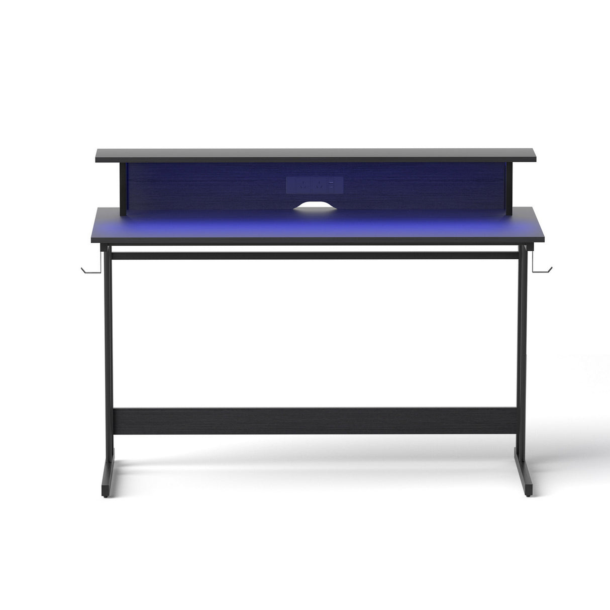 Artiss Gaming Desk with LED Lights Computer Desk Table with Monitor Shelf Power 120cm