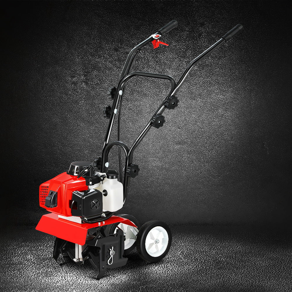 Giantz 63CC Tiller Garden Cultivator Rototiller 4 Blades Soil Plower Rotary Hoe