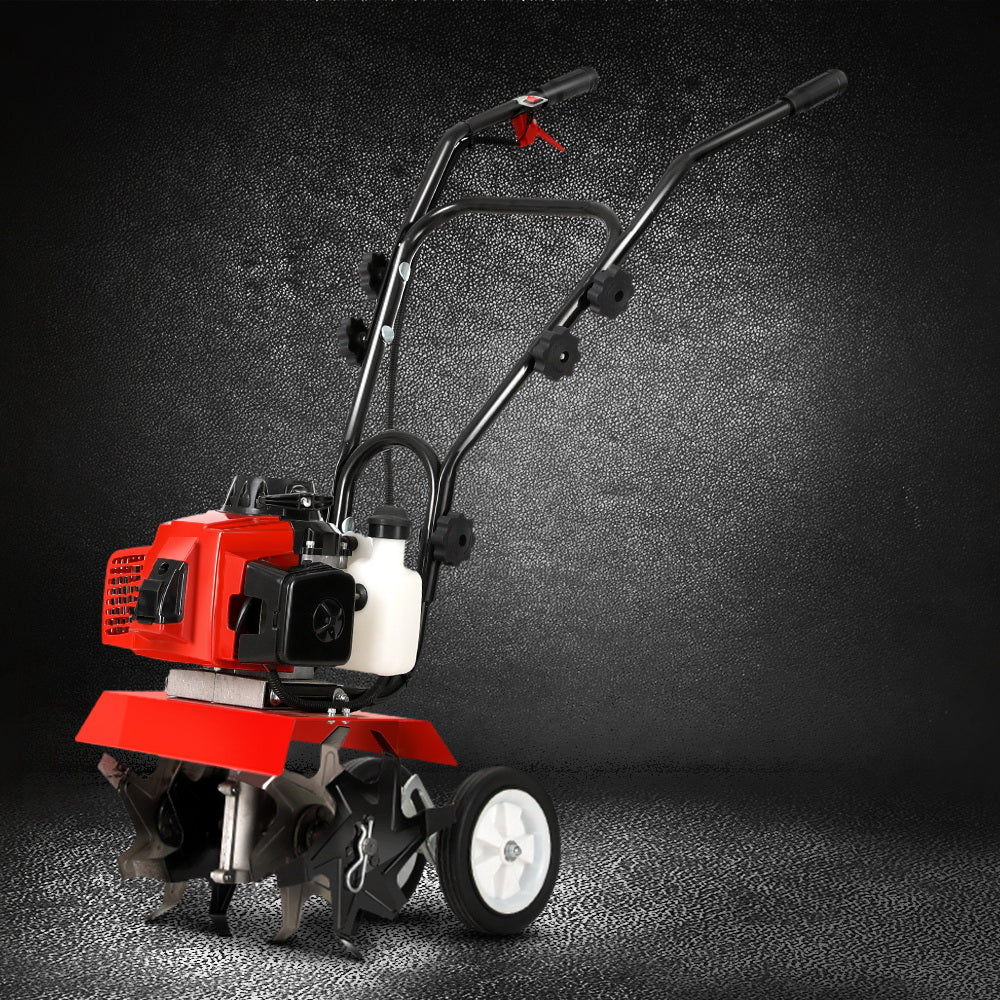 Giantz 63CC Tiller Garden Cultivator Rototiller 4 Blades Soil Plower Rotary Hoe