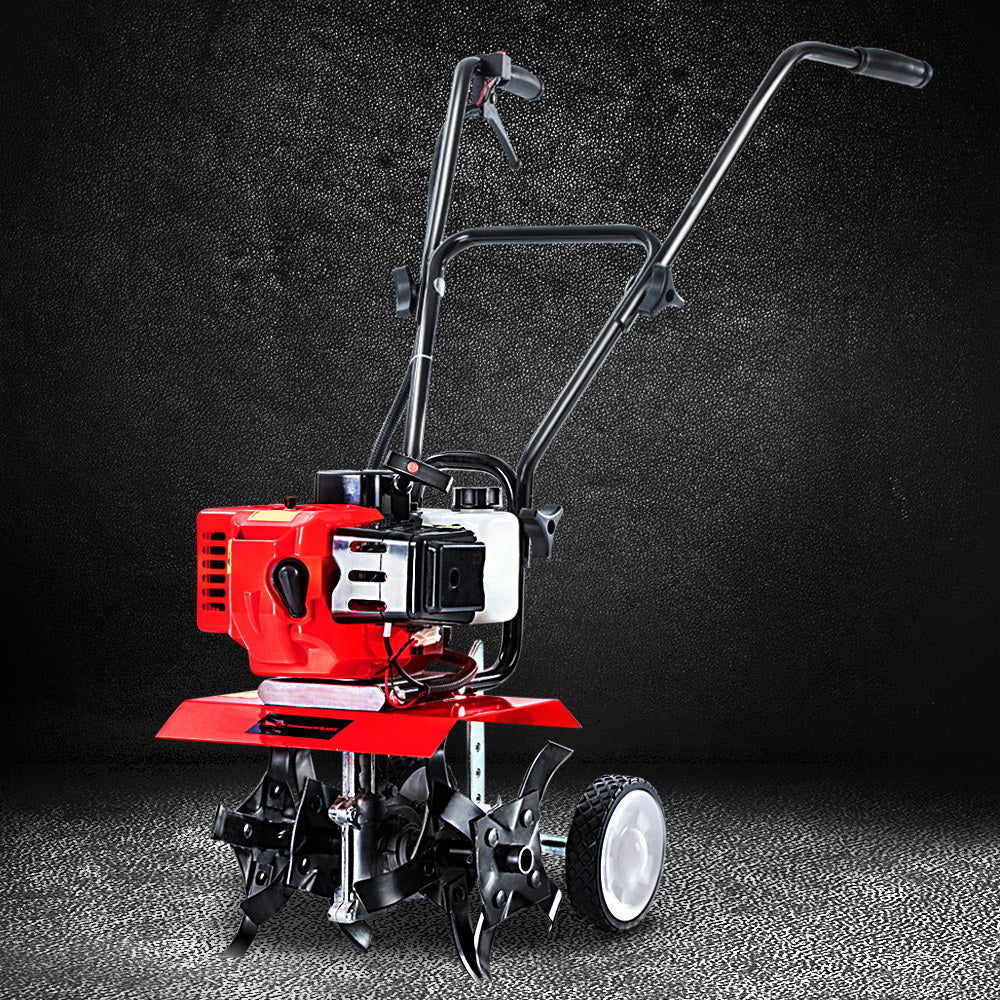 Giantz 65CC Tiller Rototiller Garden Cultivator 4 Blades Soil Power Rotary Hoe