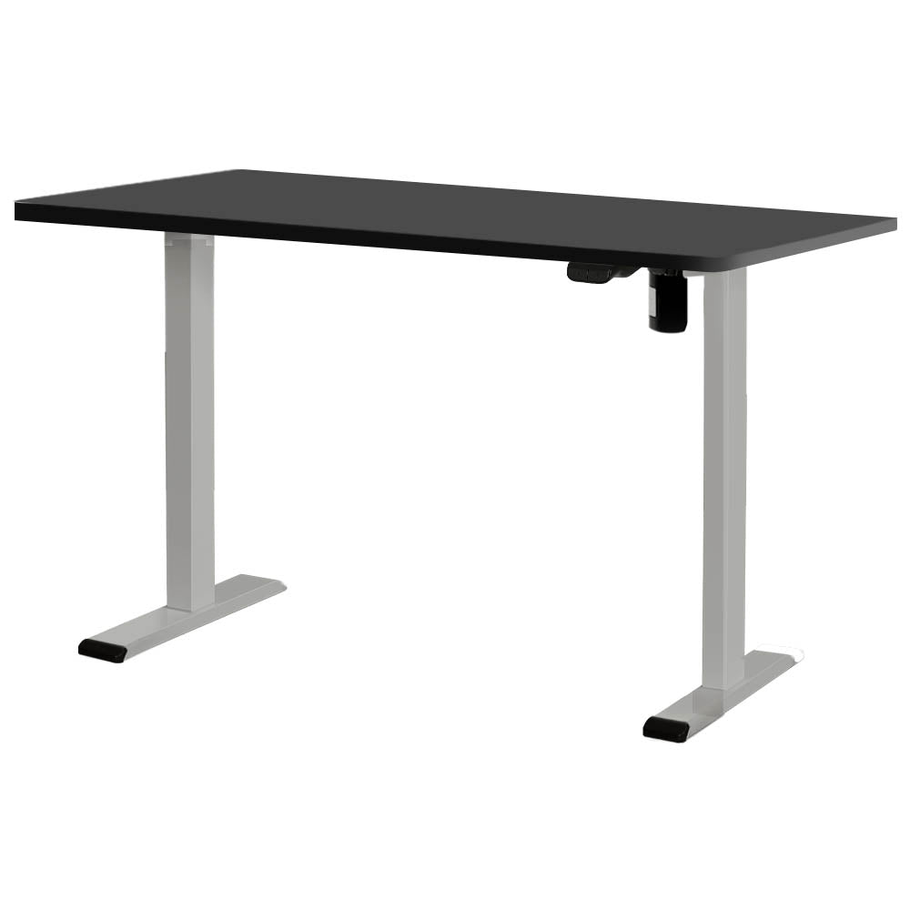 Motorised Adjustable Desk Frame with Black Desktop