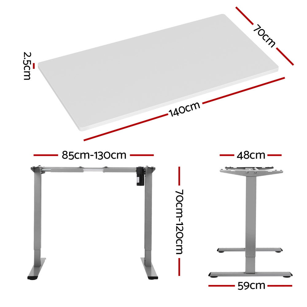 Artiss Standing Desk Motorised 140CM White