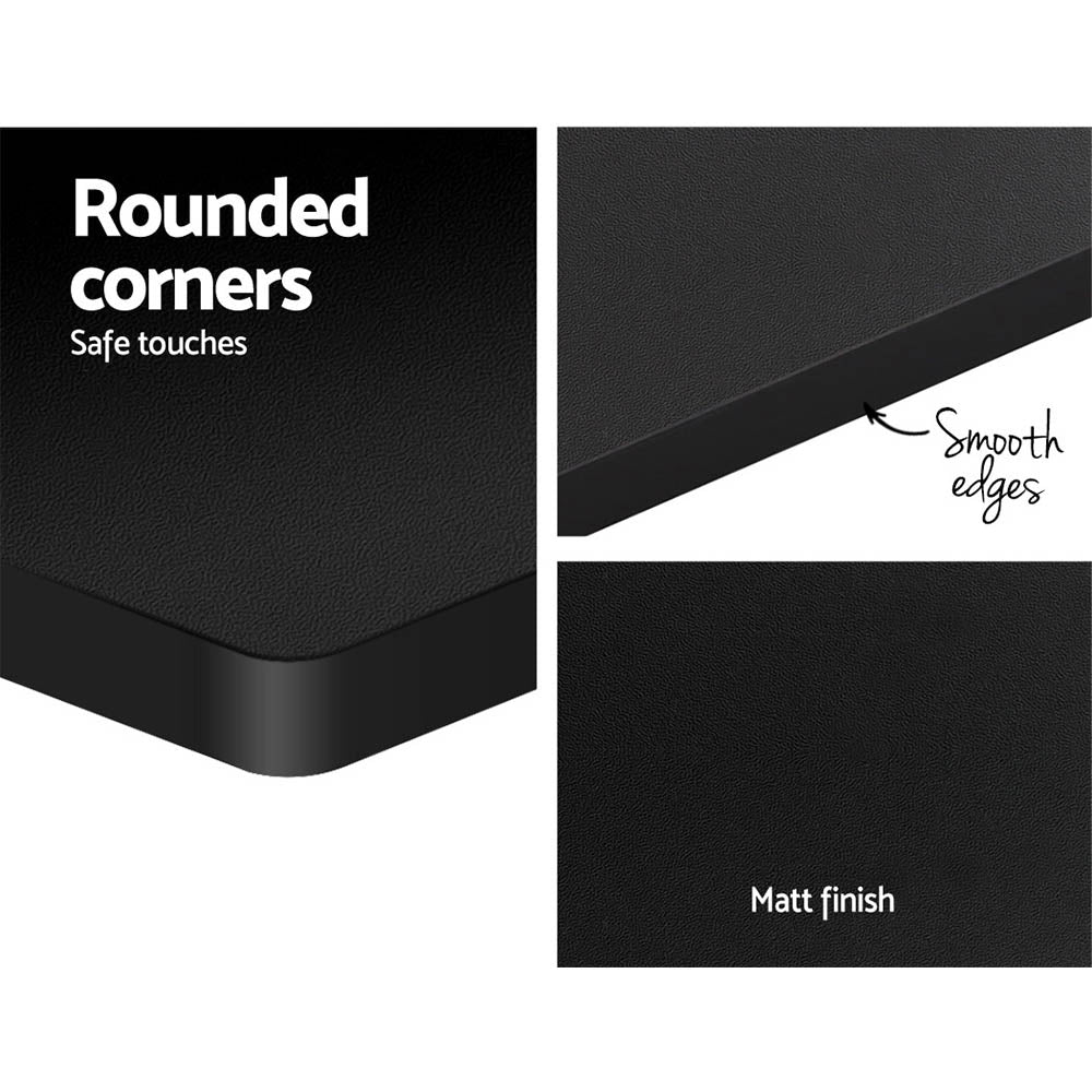 Motorised Adjustable Desk Black & White