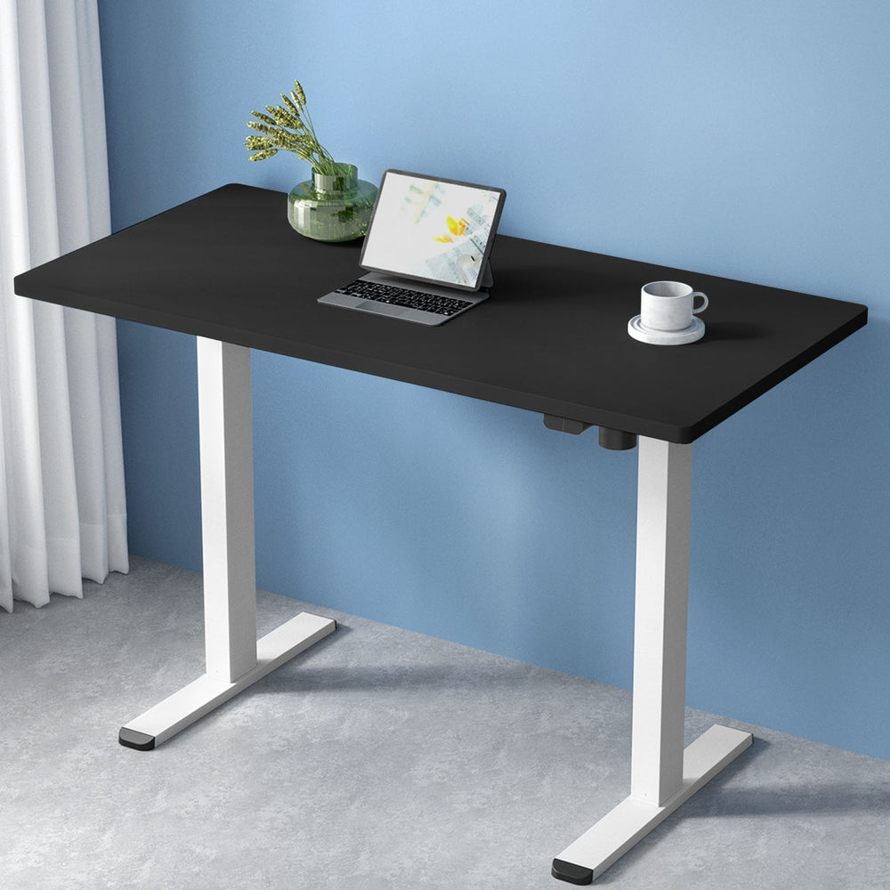 Motorised Adjustable Desk Black & White