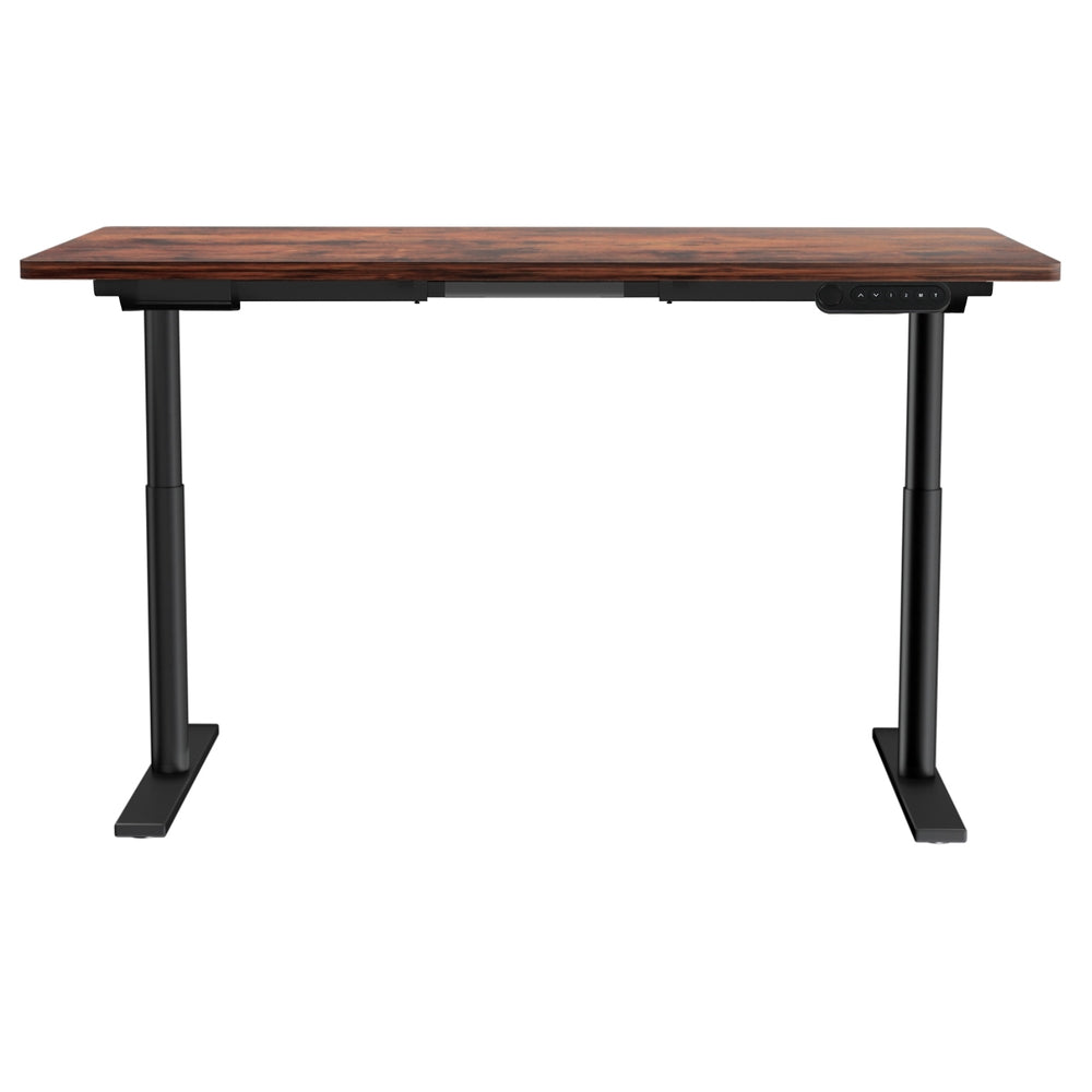 Standing Desk Motorised Black & Rustic Brown
