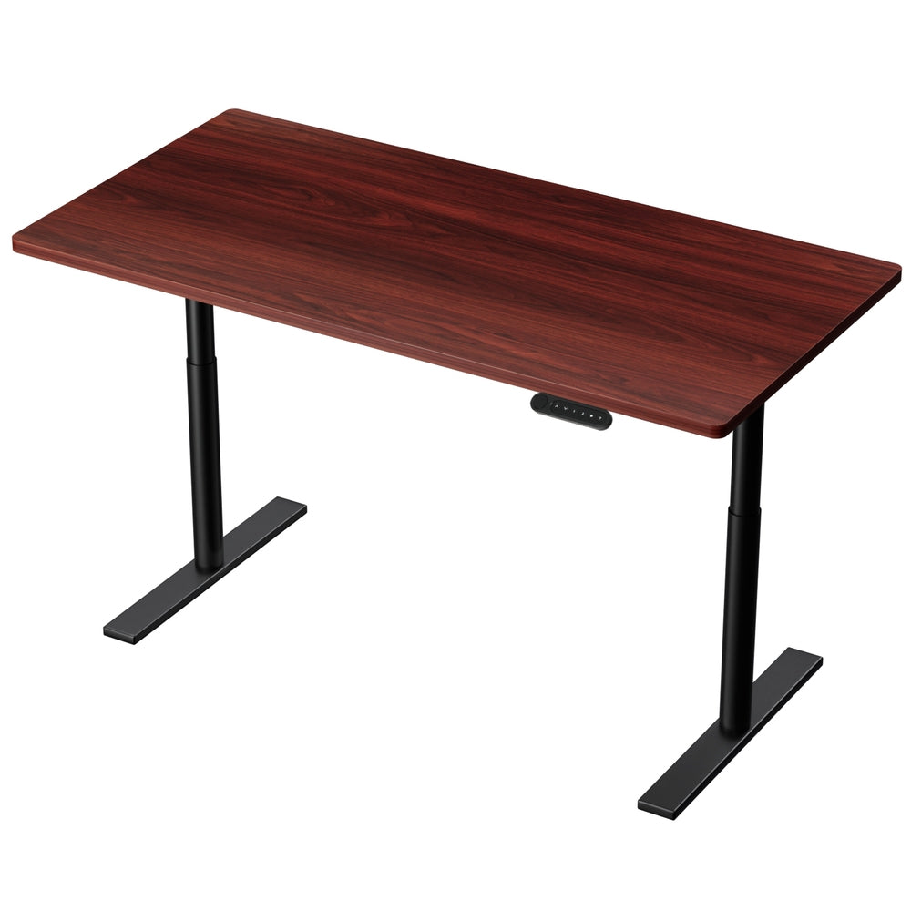 Standing Desk Motorised Walnut & Black