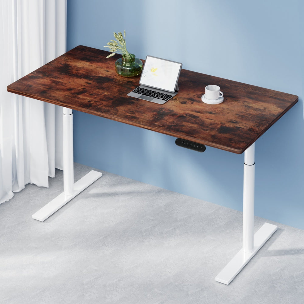 Standing Desk Motorised 140CM Rustic Brown