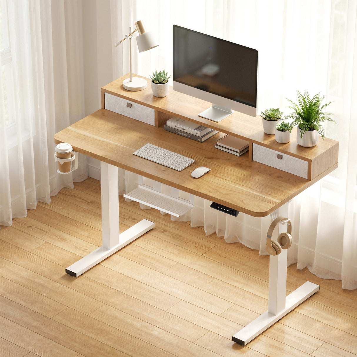 Artiss Electric Standing Desk Height Adjustable Sit Stand Desk Home Office
