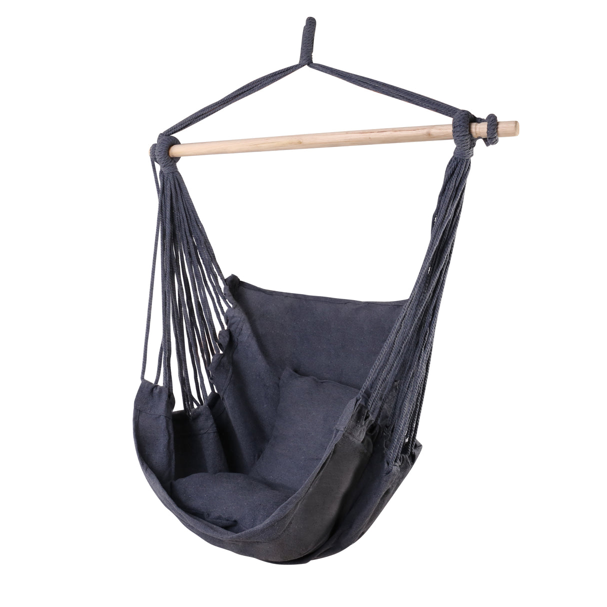 Gardeon Hammock Chair Outdoor Camping Hanging Hammocks Cushion Pillow Grey