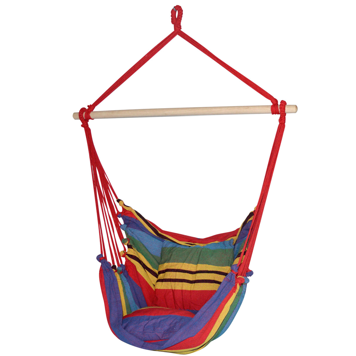 Gardeon Hammock Chair Outdoor Camping Hanging Hammocks Cushion Pillow Rainbow
