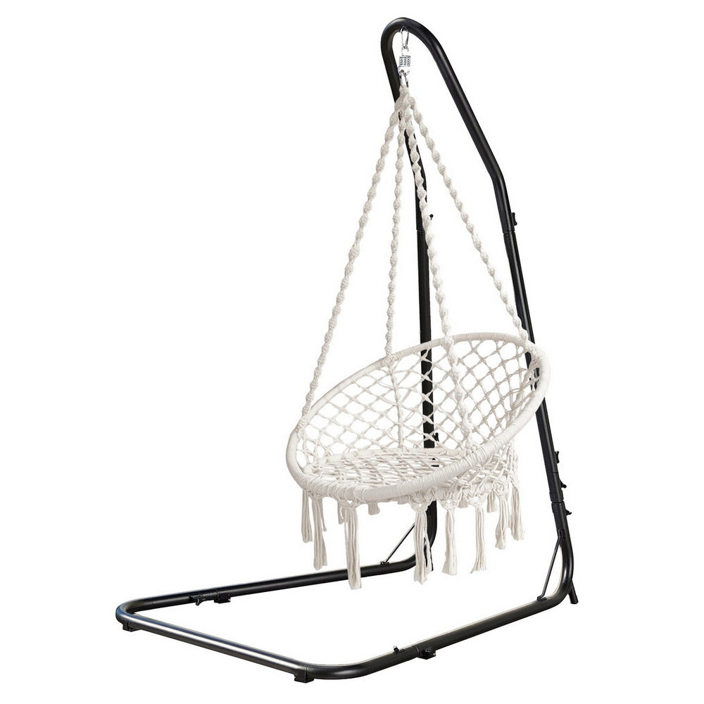 Gardeon Hammock Hanging Chair with Steel Stand