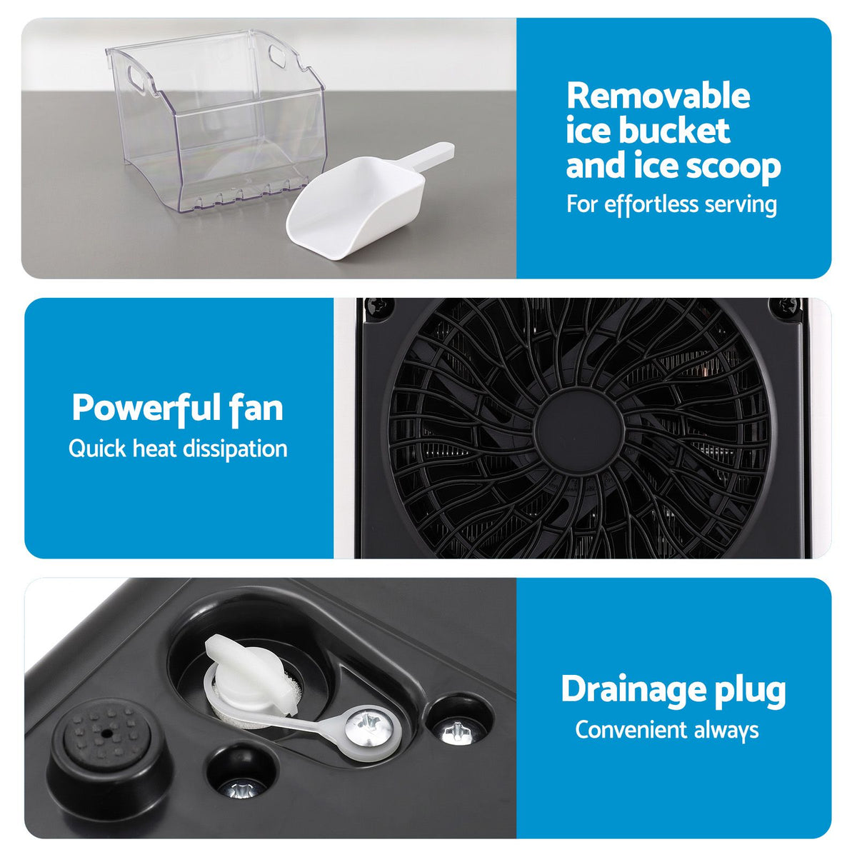 Devanti Ice Maker Ice Slim Compact Countertop Machine 12KG/24H for Home
