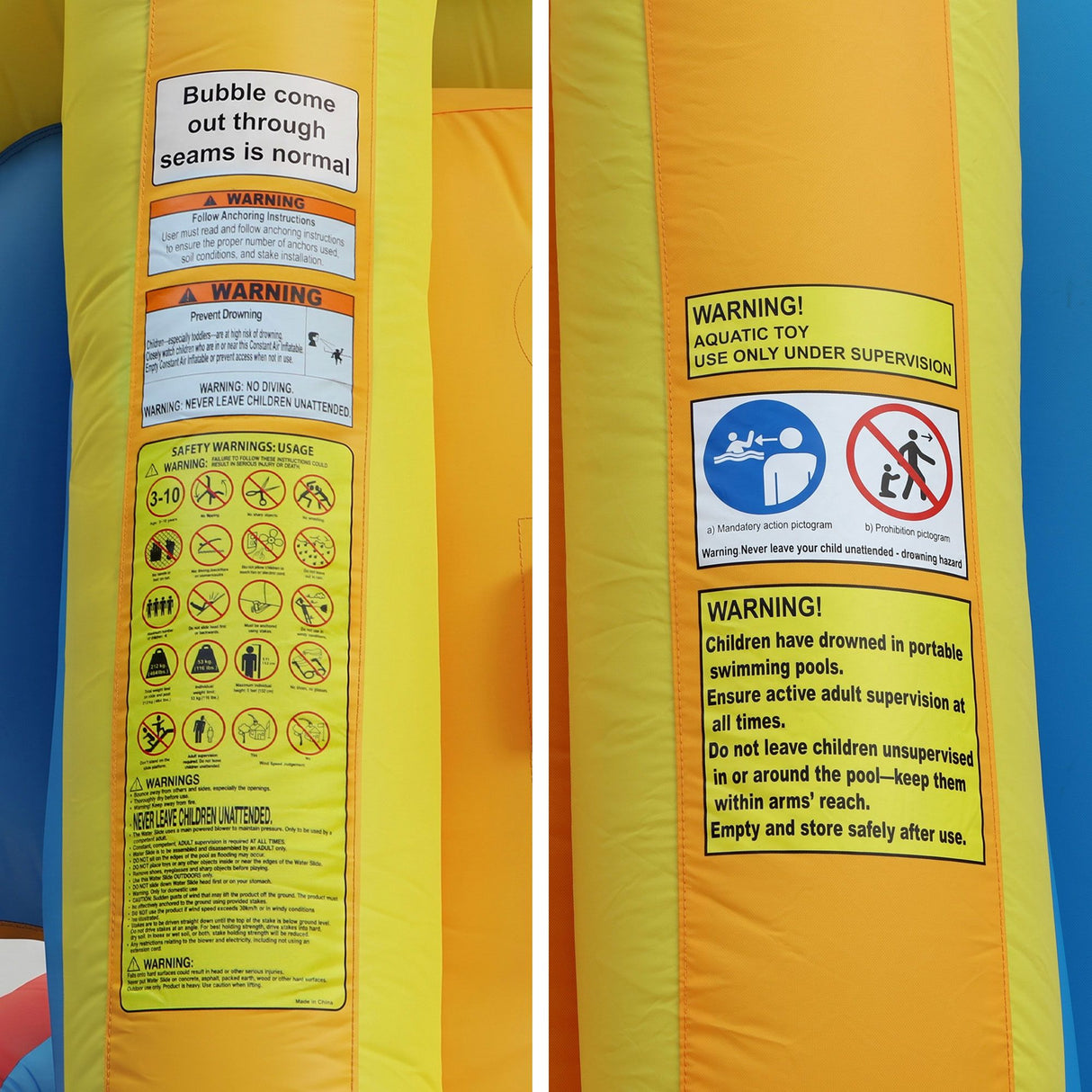 Keezi Inflatable Kids Pool Water Slide Splash Castle Football 622cmx542cm